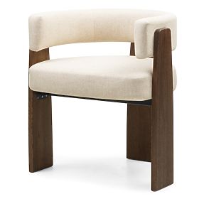 Dining Chair Bruna, Beige, Mocha Oak, lectus