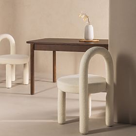 Dining Chair Ivo, Ecru, Boucle, lectus