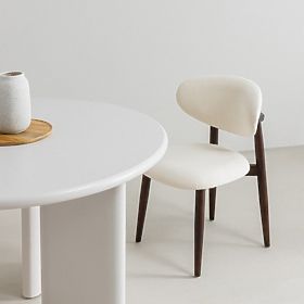 Dining Chair Senya Ecru/Walnut