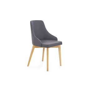 Dining Chair TOLEDO - Honey Oak/Dark Gray, Halmar