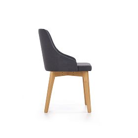 Dining Chair TOLEDO - Honey Oak/Dark Gray, Halmar