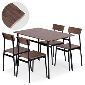 Dining Room Kitchen Furniture Set Table + 4 Chairs MALMO ModernHome