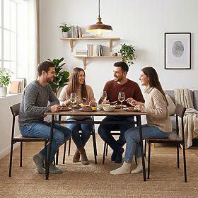 Dining Room Kitchen Furniture Set Table + 4 Chairs MALMO ModernHome