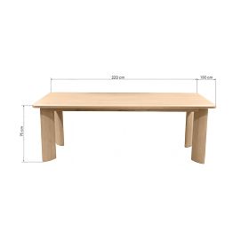Dining Table Bali 220 cm, Cream White