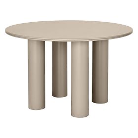 Dining Table Kairo 120 cm, Round, Dark Beige