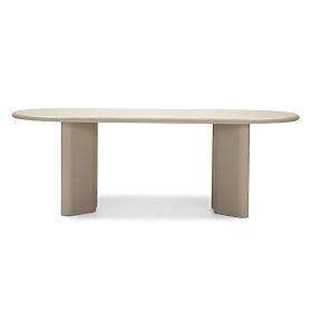 Dining Table Lima 220 cm, Dark Beige, Oval