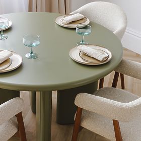 Dining Table Poem 120 cm, Round, Olive, Matte