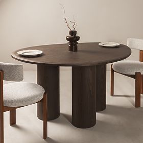 Dining Table Vesper 140 cm, Dark Walnut
