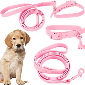 Dog Leash and Collar PJ-072 Pink M