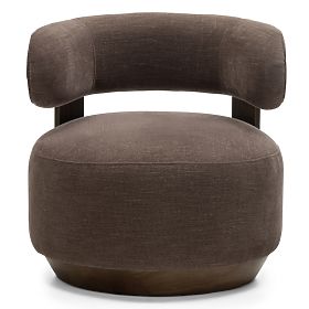 Dolce Relaxation Chair, Rounded Shapes, Brown Espresso, Walnut, lectus