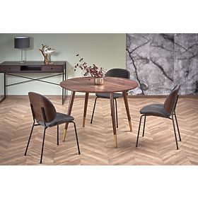 DOMENICO Table Top - Walnut, Legs - Walnut / Gold (2p=1pc), Halmar