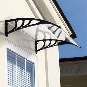 Door Canopy 120x100 cm Shelter Protection Polycarbonate