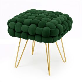 DOTTY BOTTLE GREEN POUF