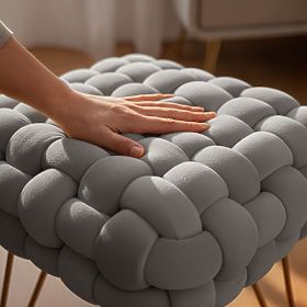 DOTTY LIGHT GRAY POUF