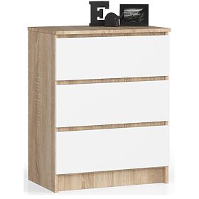 DRESSER K 60 cm 3 DRAWERS PK SONOMA / WHITE