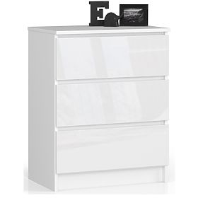 DRESSER K60 3 DRAWERS CLP PK WHITE GLOSS