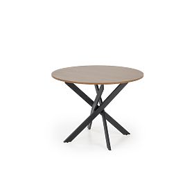 EDGAR Table, Top - Walnut, Legs - Black (2p=1pc), Halmar