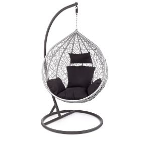 EGGY garden chair grey / black (3pcs=1pc)