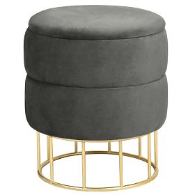 ELZA GRAPHITE POUF