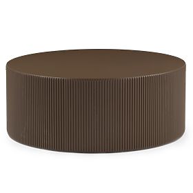 Ermanno Coffee Table, 90 cm, Mocha, Grooved, lectus