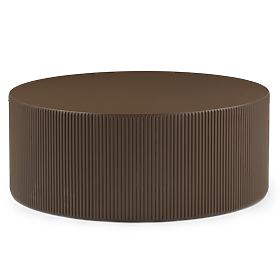 Ermanno Coffee Table, 90 cm, Mocha, Grooved, lectus