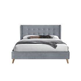Upholstered Bed ESTELLA 160 cm, Ash Grey, Halmar