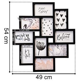 EVITA Photo Frame for 10 Photos Black