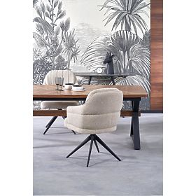 Extendable Table BARON, Walnut/Black (2p=1pc), Halmar
