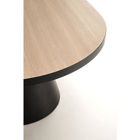 Extendable Table GIACOMO, Top - Natural, Leg - Black (2p=1pc), Halmar
