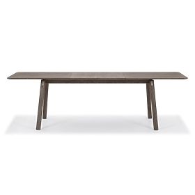 Extendable Table Selvoni 180-260 cm, Solid Oak Wood, Veneer, Espresso, lectus