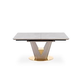 Extendable Table VALENTINO Light Gray/Gold