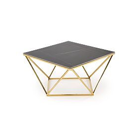 FELICIA coffee table frame - gold, top - black marble (2p=1pc), Halmar