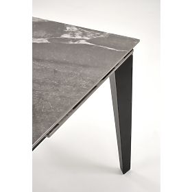 FELIX extendable table, top - gray marble, legs - black (2p=1pc), Halmar