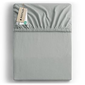 Fitted Sheet AMBER Color Gray Classic Style Material Jersey 80-90x200 DecoKing