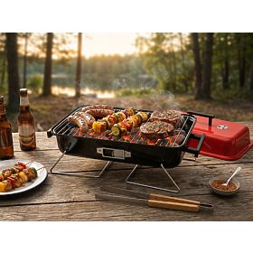 Foldable Portable Charcoal Grill CAMPAL with Lid