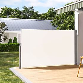 Folding Awning 300x200 cm Side Screen for Garden and Terrace Beige