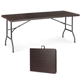 Folding Catering Banquet Garden Table 180 cm Brown ModernHome, MultiGarden