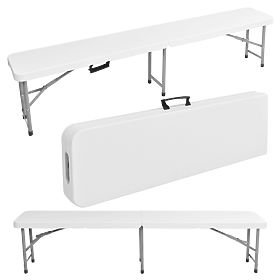Folding Catering Bench 180 cm White