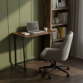 Folding Computer Desk 80x45 cm Laptop Table Loft Antique Walnut ModernHome, MODERNHOME