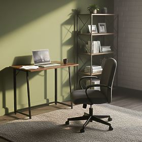 Folding Computer Desk 80x45 cm Laptop Table Loft Dark Walnut ModernHome, MODERNHOME