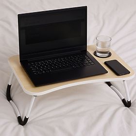 Folding Laptop Stand 60x40 cm with Lamp and Fan ModernHome