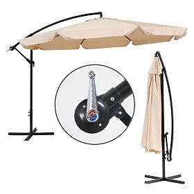 Folding parasol for the terrace - beige, MultiGarden