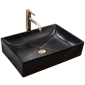 Furniture Washbasin REA Inga Black Marble Matte