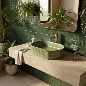 Furniture Washbasin Rea Vanda Pistachio Matt, Rea