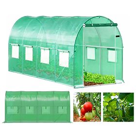 Garden Foil Tunnel Greenhouse 6x3x2 m 18 m² Metal Frame UV Foil