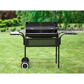 Garden Grill with Metal Shelves, Adjustable Grate, and Wheels, MultiGarden