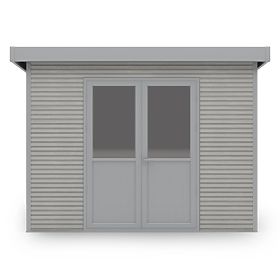 Garden House Ardena 3x3 m 9 m², Dark Gray, Composite Wood, Aluminum, Easy Assembly
