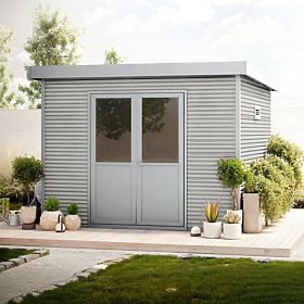 Garden House Ardena 3x3 m 9 m², Dark Gray, Composite Wood, Aluminum, Easy Assembly