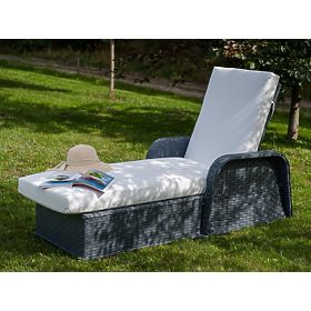 Garden Lounger in Grey Technorattan MATTO