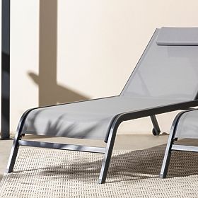 Garden Lounger Sandy Adjustable, Gray/Dark Gray